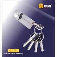 Цилиндровый механизм MSM Locks Перфорированный ключ-ключ C55/35 mm SN (матовый никель)