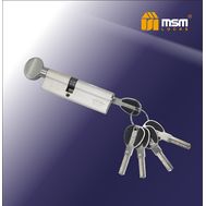 Цилиндровый механизм MSM Locks Перфорированный ключ-вертушка CW40/60mm SN (матовый никель)