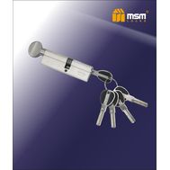 Цилиндровый механизм MSM Locks Перфорированный ключ-вертушка CW50/40 мм SN (матовый никель)