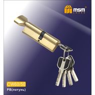 Цилиндровый механизм MSM Locks Перфорированный ключ-вертушка CW60/50mm PB (латунь)