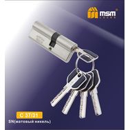 Цилиндровый механизм MSM Locks Перфорированный ключ-ключ C37/31 мм SN (матовый никель)