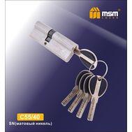 Цилиндровый механизм MSM Locks Перфорированный ключ-ключ C55/40 мм SN (матовый никель)