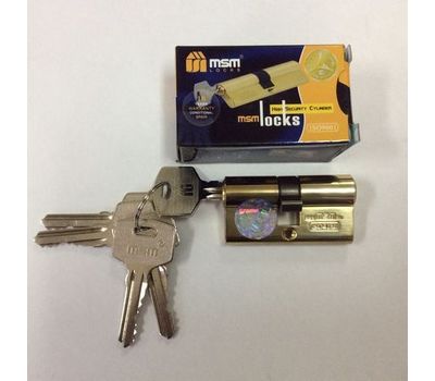 Цилиндровый механизм MSM Locks, латунь Простой ключ-ключ N70 мм