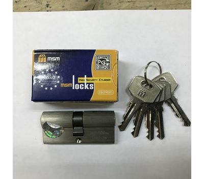 Цилиндровый механизм MSM Locks, никель Простой ключ-ключ N70 мм