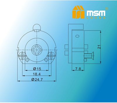 Цилиндровый механизм MSM Locks с крестообразным ключом KR1