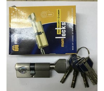 Цилиндровый механизм MSM Locks, никель Перфорированный ключ-вертушка CW80 мм